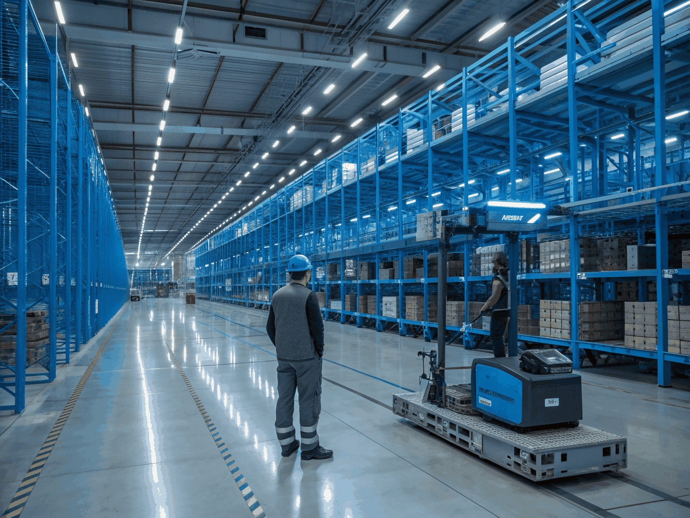 Automated intermodal freight distribution facility