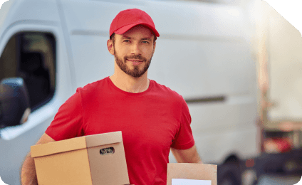 Fast cargo courier delivery van logistics